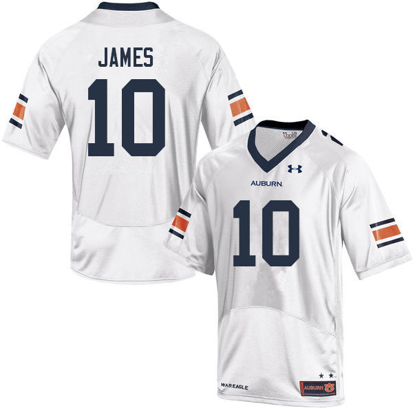 Men's Auburn Tigers #10 D.J. James White 2022 College Stitched Football Jersey
